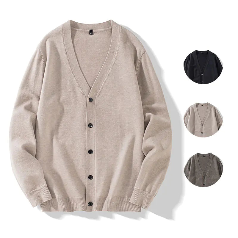 Korean Slim Fit Casual Knit Jacket for Youth